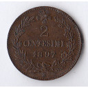 Regno D'Italia Umberto I 2 Centesimi 1897 Spl